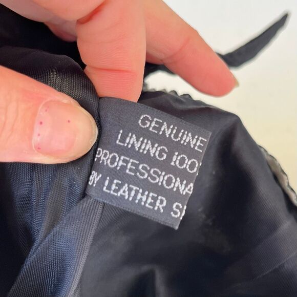 VTG 80s/90s Verducci Leather Motorcycle Mini Skirt Black Glove-Tanned Leather - Picture 6 of 10